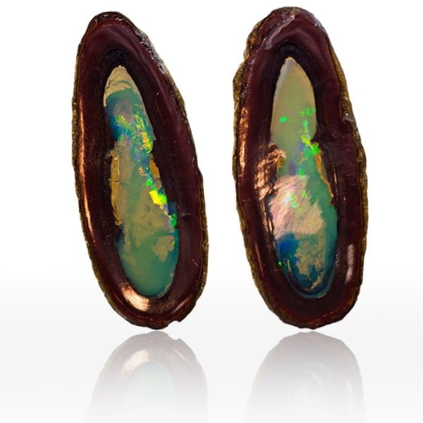 Ironstone Matrix Opal Yowah Nuts - pair