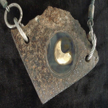 Load image into Gallery viewer, Lightning Ridge Black Opal & Bellingen Meteorite Pendant
