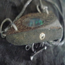 Load image into Gallery viewer, Lightning Ridge Black Opal & Bellingen Meteorite Pendant