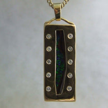 Load image into Gallery viewer, Boulder Opal Pendant with Diamonds