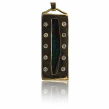 Load image into Gallery viewer, Boulder Opal Pendant with Diamonds