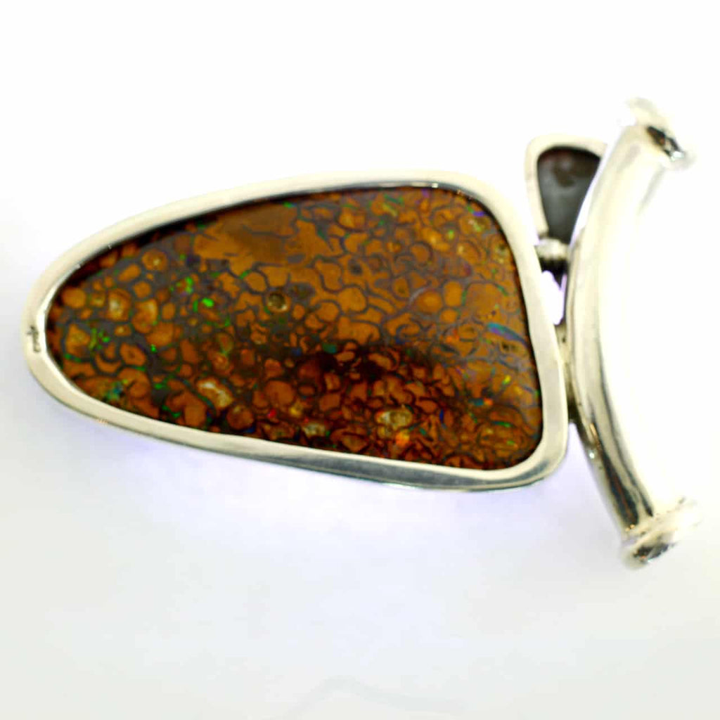 Solid Boulder Opal Pendant