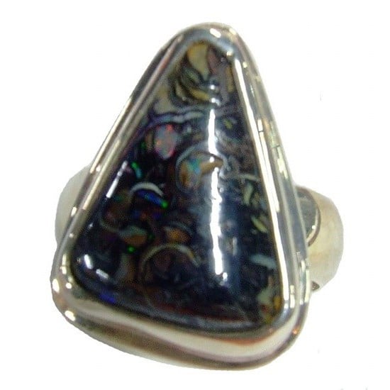 Solid Boulder Matrix Opal Ring