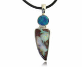 Solid Boulder Opal and Doublet Opal Pendant