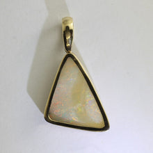 Load image into Gallery viewer, Solid White Coober Pedy Opal Pendant in 9 ct bezel