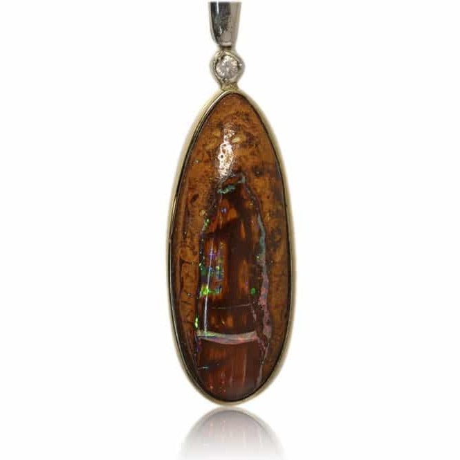 Solid Koroit Opal Pendant