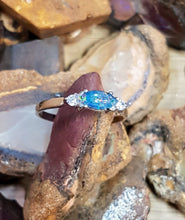 Load image into Gallery viewer, Solid White Coober Pedy Opal Sterling Silver Ring