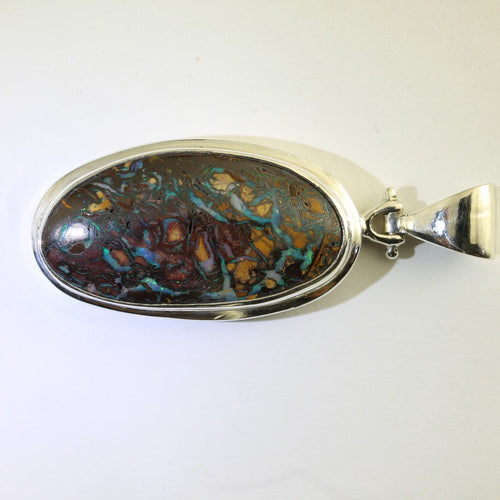 Ironstone Boulder Matrix Opal Pendant