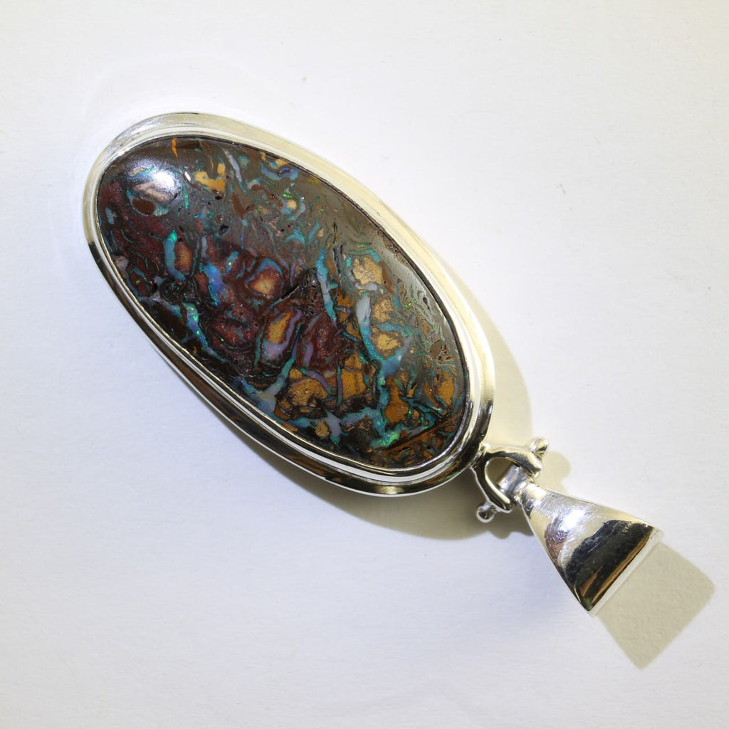 Ironstone Boulder Matrix Opal Pendant