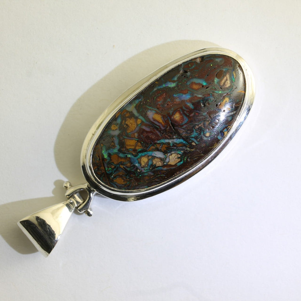 Ironstone Boulder Matrix Opal Pendant