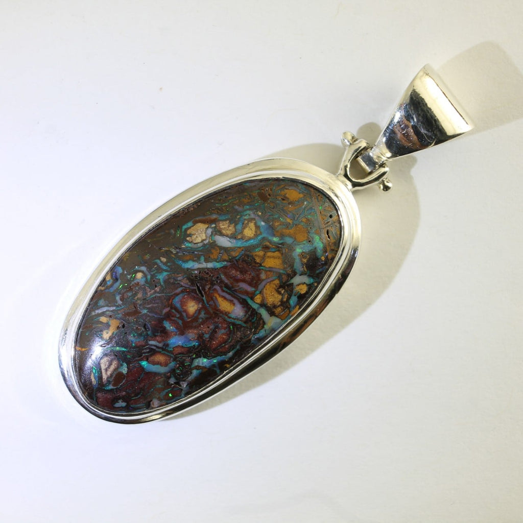 Ironstone Boulder Matrix Opal Pendant