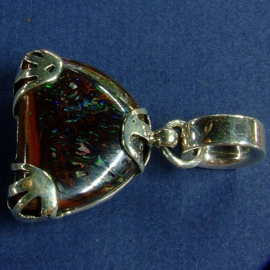 Solid Boulder Matrix Opal Hand Made Pendant