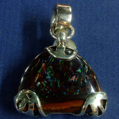 Solid Boulder Matrix Opal Hand Made Pendant