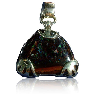 Solid Boulder Matrix Opal Hand Made Pendant