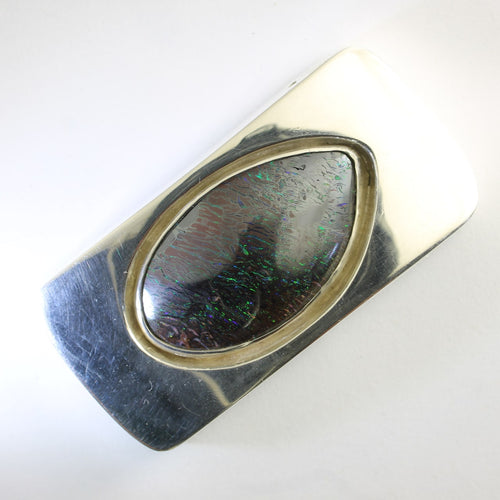 Solid Boulder Matrix Opal Pendant