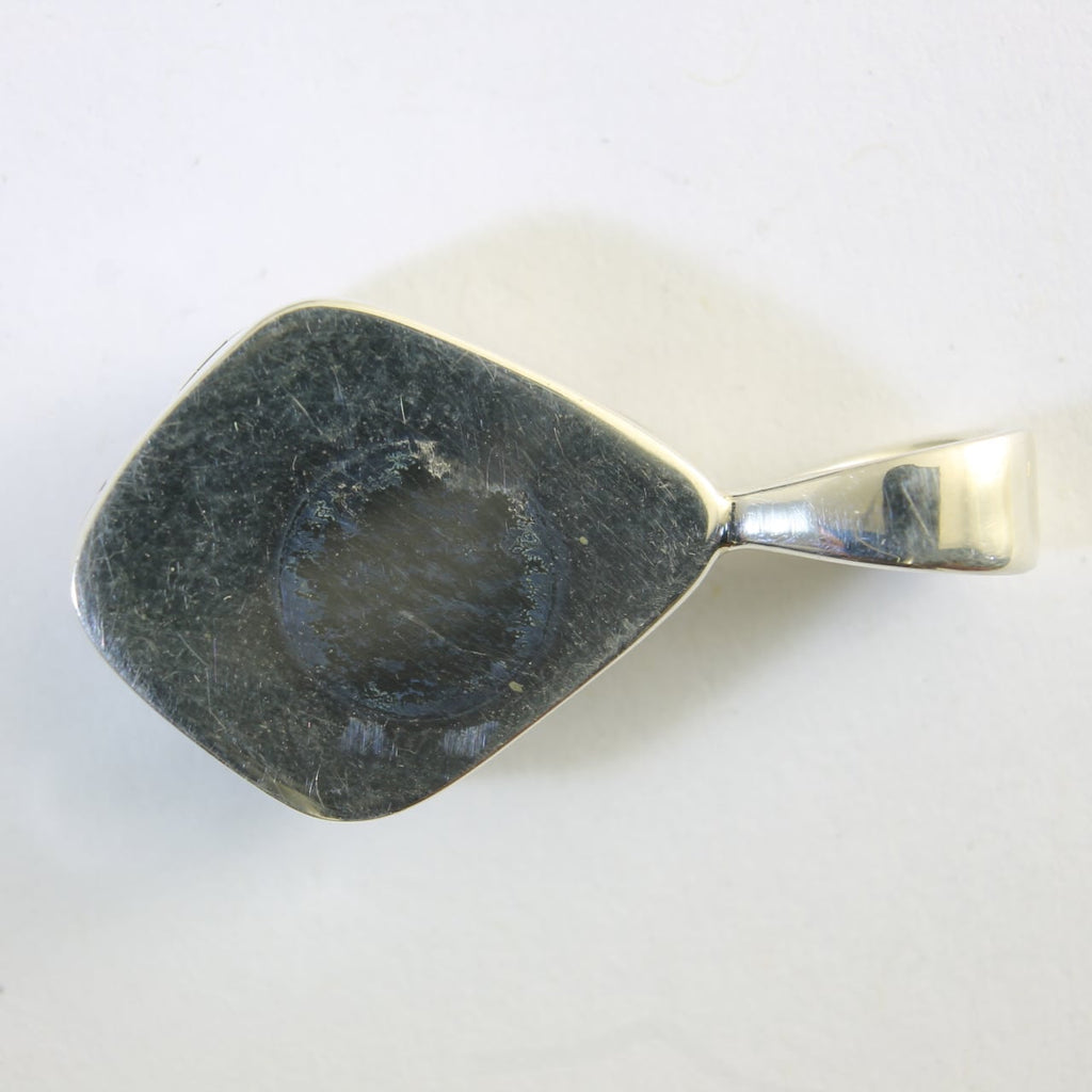 Solid White Coober Pedy Opal Pendant