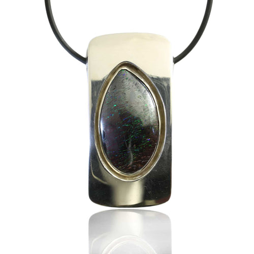 Solid Boulder Matrix Opal Pendant