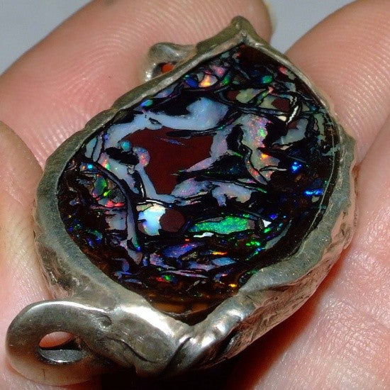 Koroit Solid Matrix Opal Pendant