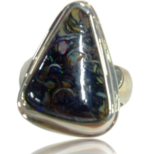 Solid Boulder Matrix Opal Ring