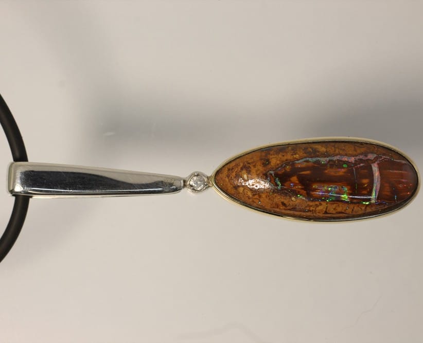 Solid Koroit Opal Pendant