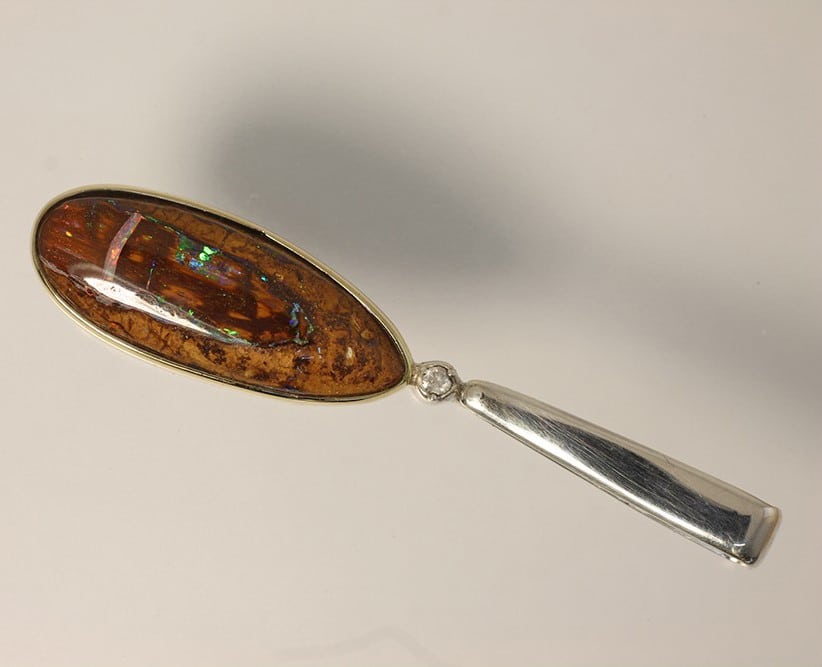 Solid Koroit Opal Pendant