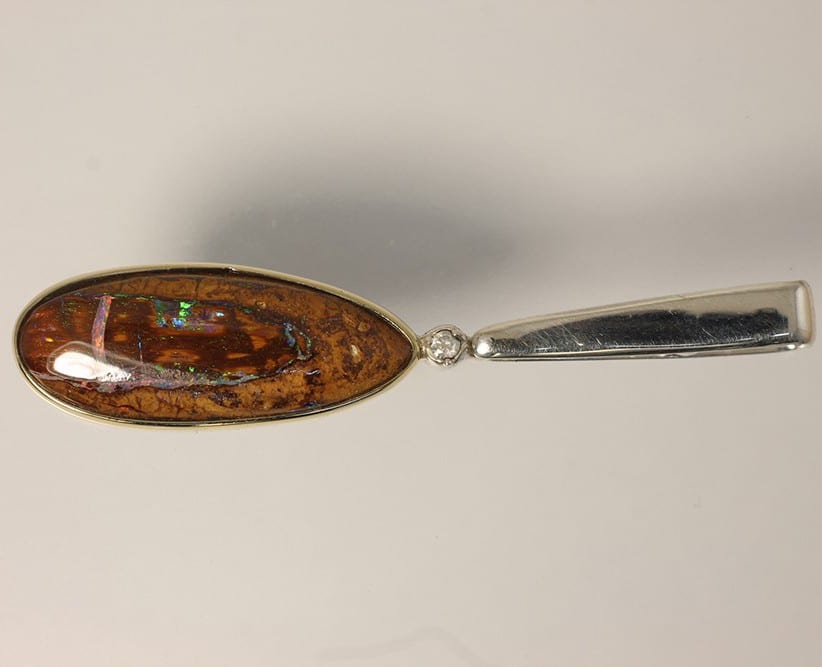 Solid Koroit Opal Pendant