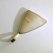 Load image into Gallery viewer, Solid White Coober Pedy Opal Pendant in 9 ct bezel