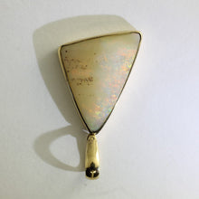 Load image into Gallery viewer, Solid White Coober Pedy Opal Pendant in 9 ct bezel