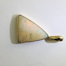 Load image into Gallery viewer, Solid White Coober Pedy Opal Pendant in 9 ct bezel