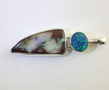 Load image into Gallery viewer, Solid Boulder Opal and Doublet Opal Pendant