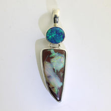 Load image into Gallery viewer, Solid Boulder Opal and Doublet Opal Pendant